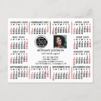 2025 Calendar Business Logo Photo Text Easy Custom