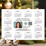 2025 Calendar Business Logo QR Modern Black Simple<br><div class="desc">2025 Calendar Business Photo, Logo, QR code Modern Black Minimalist Holiday Magnetic Card. All the texts are pre-arranged for you to personalise easily and quickly with your own details. Wish you all a Happy Holidays and an Amazing New Year! For many other card designs, please visit : (Business Holiday Cards)...</div>