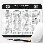 2025 Calendar Business Logo QR Modern Black Simple Mouse Pad<br><div class="desc">2025 Calendar Business Logo, QR code Modern Black Minimalist Mouse Pad. All the texts are pre-arranged for you to personalise easily and quickly with your own details. Wish you all a Happy Holidays and an Amazing New Year! For many other card designs, please visit : (Business Holiday Cards) https://www.zazzle.com/collections/119095696689680604 (Business...</div>