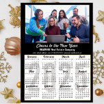 2025 Calendar Business Photo Simple Black Magnetic<br><div class="desc">2025 Calendar Business Photo Modern Black Minimalist Typography Magnetic Card featuring Company photo. All the texts are pre-arranged for you to personalise easily and quickly with your own details.</div>