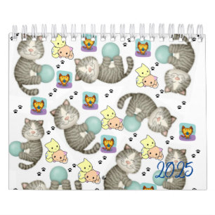2025 Calendar Cat Kitten Whimsical 