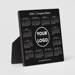 2025 Calendar Company Logo Black Business Plaque