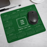 2025 CALENDAR CORPORATE BUSINESS LOGO GREEN MOUSE PAD<br><div class="desc">Design your own custom 2025 calendar mouse pad featuring your company logo. It's a perfect promotional giveaway or corporate gift for clients, vendors, employees, and other valued individuals. The calendar is elegantly displayed with a sophisticated serif font, ensuring clarity and professionalism, while the layout keeps all 12 months visible at...</div>