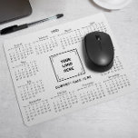 2025 CALENDAR CORPORATE BUSINESS LOGO WHITE MOUSE PAD<br><div class="desc">Design your own custom 2025 calendar mouse pad featuring your company logo. It's a perfect promotional giveaway or corporate gift for clients, vendors, employees, and other valued individuals. The calendar is elegantly displayed with a sophisticated serif font, ensuring clarity and professionalism, while the layout keeps all 12 months visible at...</div>