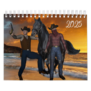 2025 Calendar Cowboy Country Men 
