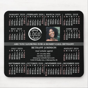 2025 Calendar Custom Business Logo Photo Text Easy Mouse Pad