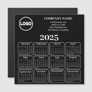 2025 Calendar Custom Company Name & Logo Magnet