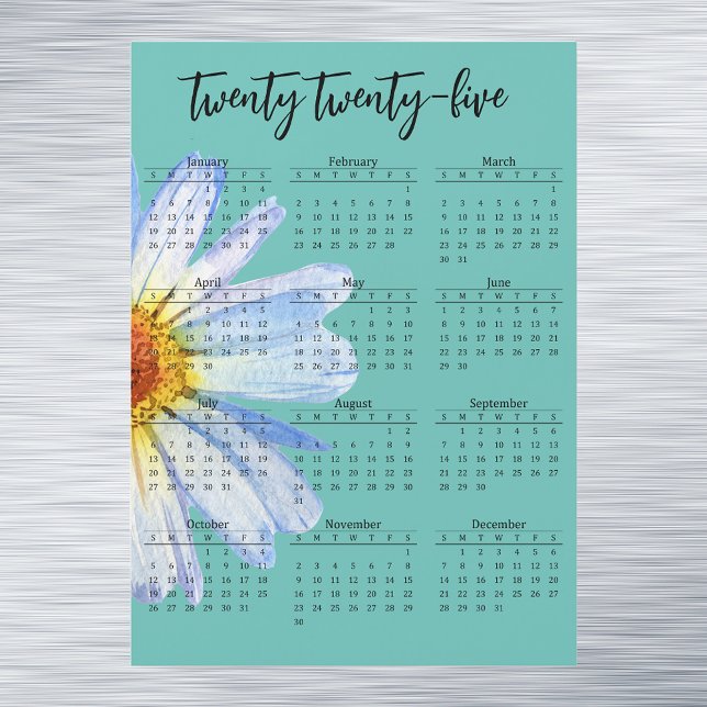 2025 Calendar Daisy Yearly  Script (Creator Uploaded)