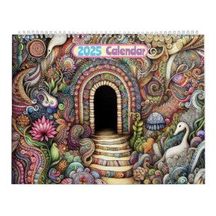 2025 Calendar Doodle Caves Art Calendar