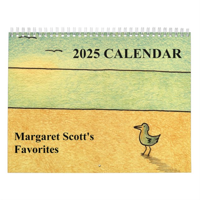 2025 calendar featuring original art. (Cover)