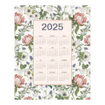 2025 Calendar Flowers Butterflies