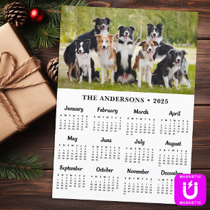 2025 Calendar Magnet Pet Dog Custom Photo Card