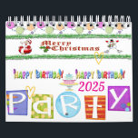 2025 Calendar Merry Christmas Happy Birthday<br><div class="desc">2025</div>