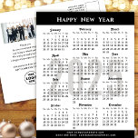 2025 Calendar Modern Black Business Photo Simple Holiday Postcard<br><div class="desc">2025 Corporate Photo Calendar with US Holidays Modern Black Script Minimalist New Year Holiday Postcard. All the texts are pre-arranged for you to personalise easily and quickly with your own details. Wish you all a Happy Holidays and an Amazing New Year! For many other card designs, please visit : (Holiday...</div>