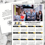 2025 Calendar Modern Gold Black Corporate Photo Holiday Postcard<br><div class="desc">2025 Calendar Modern Gold Black Corporate Photo New Year Holiday postcard. All the texts are pre-arranged for you to personalise easily and quickly with your own details. Wish you all a Happy Holidays and an Amazing New Year! For many other card designs, please visit : (Holiday Cards) https://www.zazzle.com/collections/119095696689680604 (Holiday Postcards)...</div>