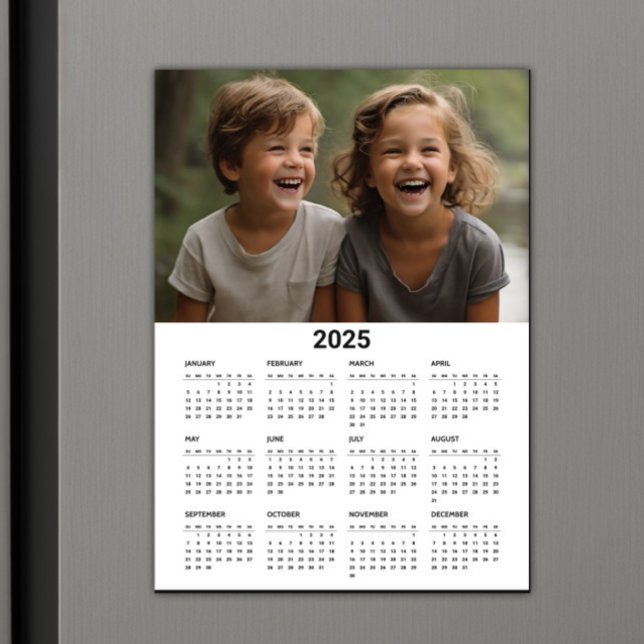 2025 Calendar Modern Minimalist Family Photo Card (Creator Uploaded)