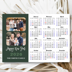 2025 Calendar Modern Sage Green 2 Photo Magnetic