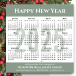 2025 Calendar Modern Script Sage Green Business Holiday Card<br><div class="desc">Business 2025 Calendar Modern Script Sage Green Minimalist New Year Holiday Card. All the texts are pre-arranged for you to personalise easily and quickly with your own details. Wish you all a Happy Holidays and an Amazing New Year! For many other card designs, please visit : (Holiday Cards) https://www.zazzle.com/collections/119095696689680604 (Holiday...</div>
