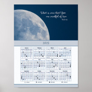 2025 calendar  Moon phases, what is man Scripture Poster