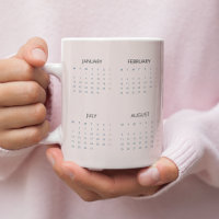 2025 Calendar Mug | Soft Pastel Pink | 