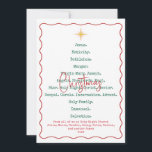 2025 Calendar Nativity Christmas Jesus Religious Holiday Card<br><div class="desc">Do all things to the glory of our Lord! This trendy white Christmas design template with red and green lettering and the Christmas star is a beautiful reminder that Christmas is just another commercial holiday without worshiping Christ and celebrating His miraculous birth. The text includes the following words reflecting the...</div>