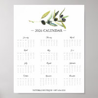2025 Calendar Olive Business Promo