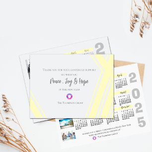 2025 Calendar Photo Corporate Christmas New Year Postcard