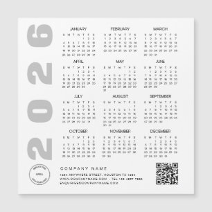 2025 Calendar QR Code Company Logo Giveaway 