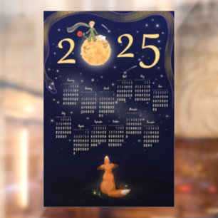 2025 Calendar Sticker The Little Prince calendar.