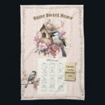 2025 Calendar Towel Chickadees Home Sweet Home<br><div class="desc">2025 Calendar towel - Blush or peach colour decorative kitchen towel chickadee with bird house.  Home Sweet Home.  Thanks for looking. 

See the new 2026 Chickadee Calendar Towel:
https://www.zazzle.com/2026_calendar_towel_chickadees_home_sweet_home-256054827462289700


See the entire kitchen and calendar towel collection:

https://www.zazzle.com/pd/editcollection?id=119787569222091595</div>