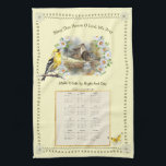 2025 Calendar Towel Kitchen Prayer House Blessing<br><div class="desc">2025 Calendar towel - yellow with old mill and goldfinch.  The prayer reads: "Bless this House O Lord we pray,  Keep it safe by night and day".  Thanks for looking.</div>