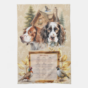2025 Calendar Towel Spaniels Hunting Dogs