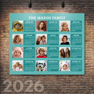2025 Calendar with a Picture for Each Month Poster