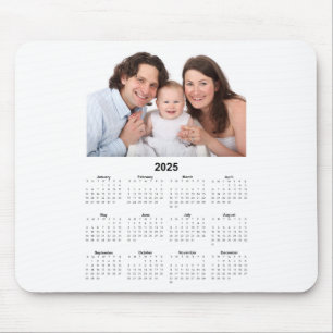 2025 Calendar with Custom Photo  Mouse Pad
