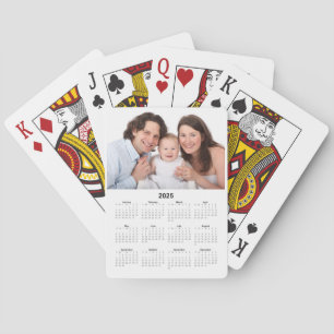 2025 Calendar with Custom Photo Playing Cards