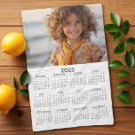 2025 Calendar with Photo - Full Year View Tea Towel<br><div class="desc">A very useful item for school or home office. A standard calendar with a photo on the top. This shows a full year view of all dates.</div>