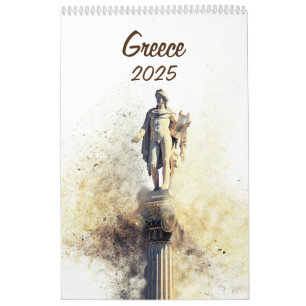 2025 Calendar with photos of Greece