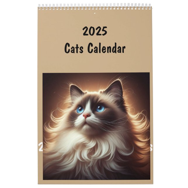 2025 Cats Breed Fun Animals Calendar (Cover)