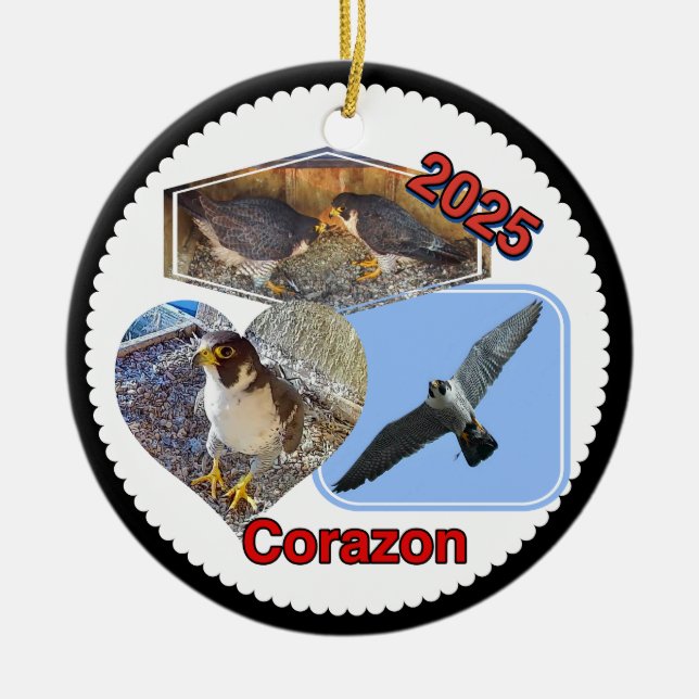 2025 Ceramic Circle Ornament Corazon (Front)