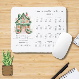2025 Charming Real Estate Calendar Mouse Pad