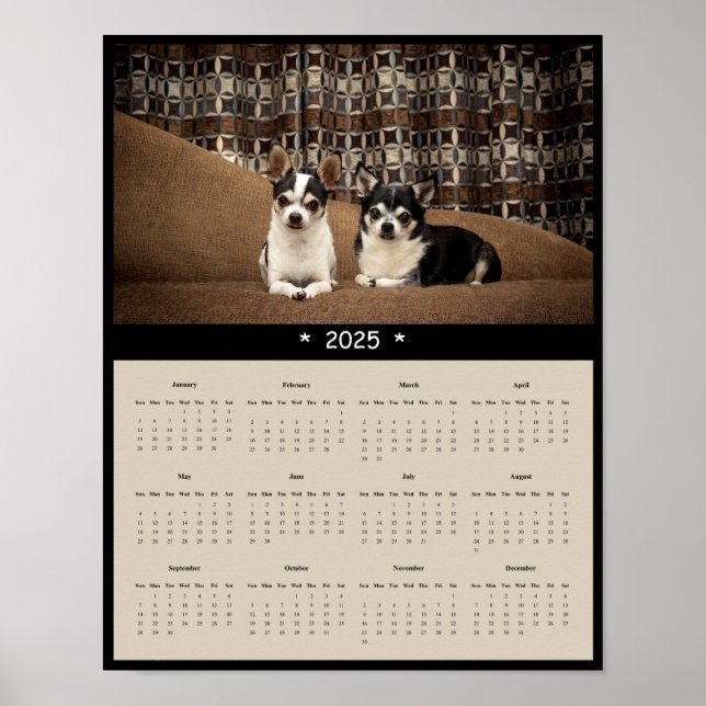2025 Chihuahua Wall Calendar Poster (Front)