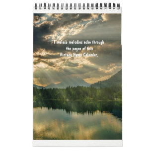 2025 Christian Vintage Hymn Lyrics  Calendar