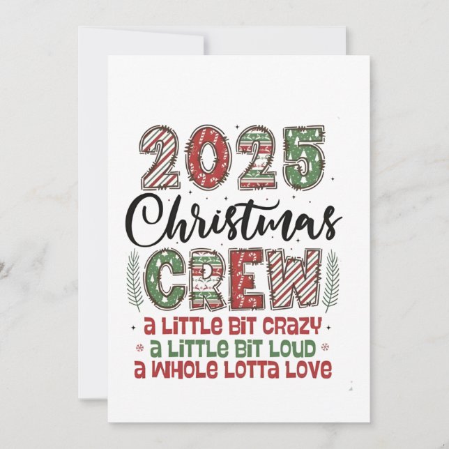2025 Christmas Crew Family Matching Outfit Xmas  Invitation (Front)