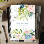 2025 Classy elegant watercolor floral business Planner<br><div class="desc">Chic watercolor floral business or personal activities planner featuring bouquets of slate blue and blush pink peony roses with green leaves and foliage and an elegant calligraphy script. Easy to personalise with your details on front and backside! This planner is suitable for florists, landscapers, garden designers, interior decorators, boutique owners,...</div>