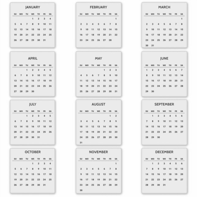 2025 Clear Monthly Calendar Transparent Planner (Front)