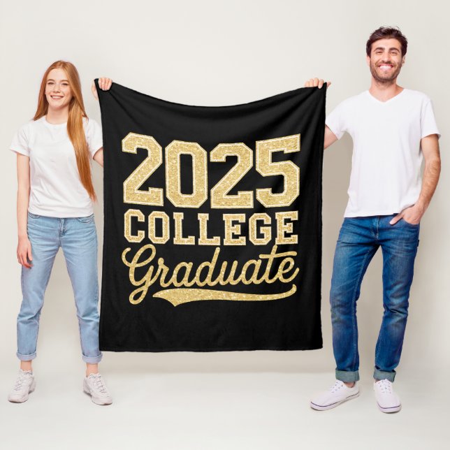 2025 College Graduate Graduation Senior School Fleece Blanket (In Situ)