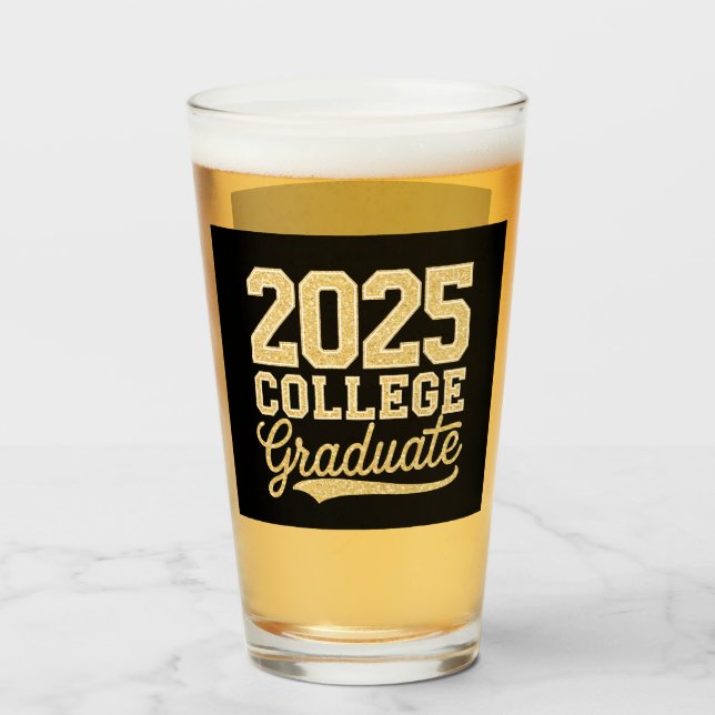2025 College Graduate Graduation Senior School Glass (Front Filled)