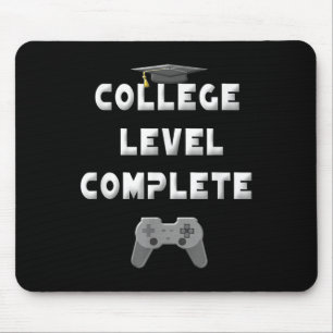 2025 College Level Complete Funny Video Gamer Grad Mouse Pad