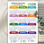 2025 Colour Calendar US Holidays Corporate Magneti<br><div class="desc">Modern and simple multi colour 2025 Calendar Corporate Magnetic Card featuring 20245Calendar with Federal Holidays in United States in 2025. All the texts are pre-arranged for you to personalise easily and quickly with your own details. Wish you all a Happy Holidays and an Amazing New Year! For many other card...</div>