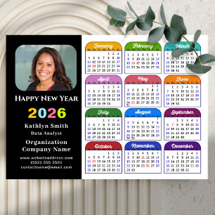2025 Colour Calendar US Holidays Corporate Magneti